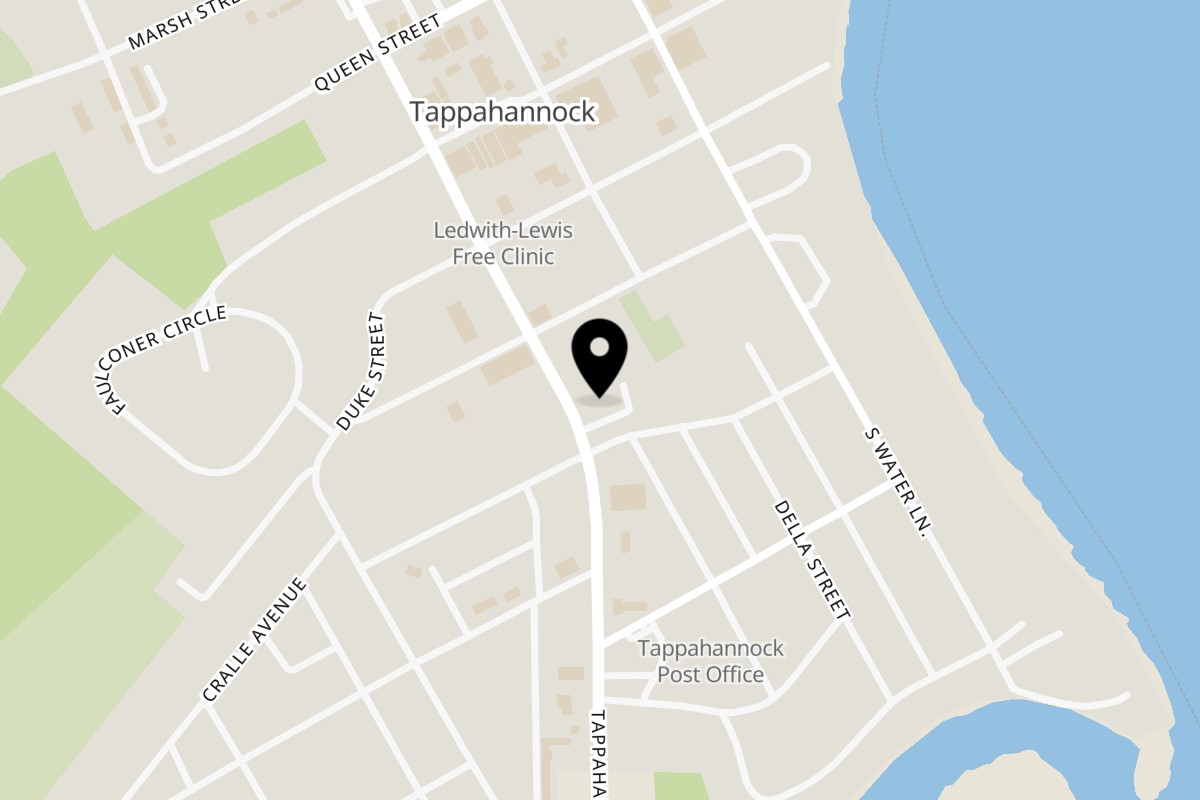 Map showing the location of 528 Italian American Restaurant on 528 N Church Ln in Tappahannock